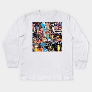 Basquiat Face Kids Long Sleeve T-Shirt